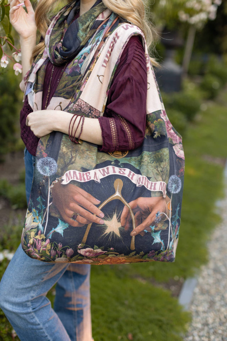 Make a Wish Linen Tote