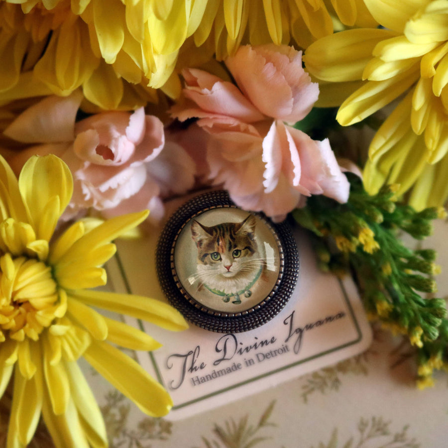 Calico Cat  Brooch