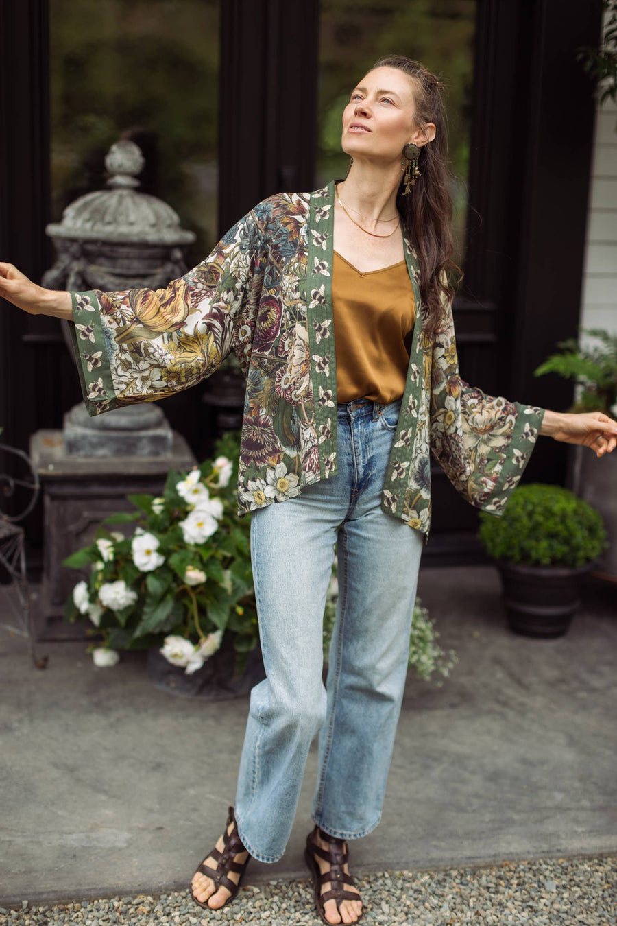 Love Grows Wild Cropped Kimono - Twitchers Emporium Store