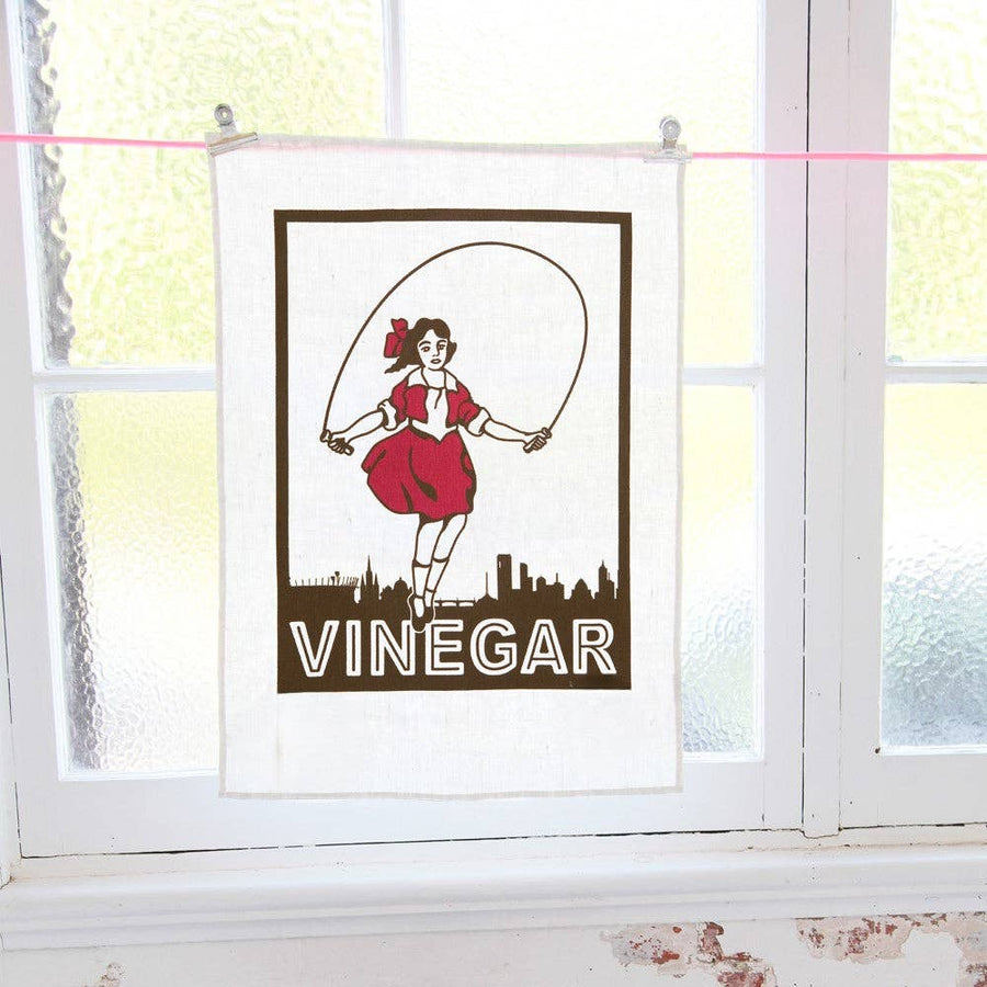 TEA TOWEL - SKIPPING GIRL - Twitchers Emporium Store
