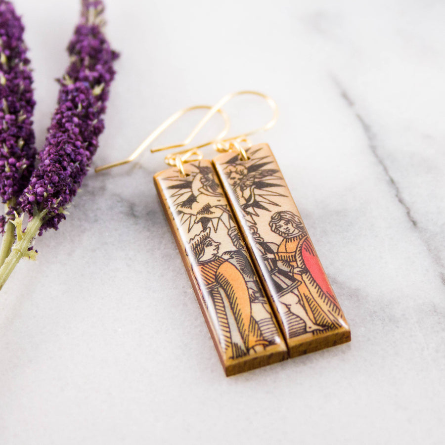 Tarot Card Earrings- The Lovers