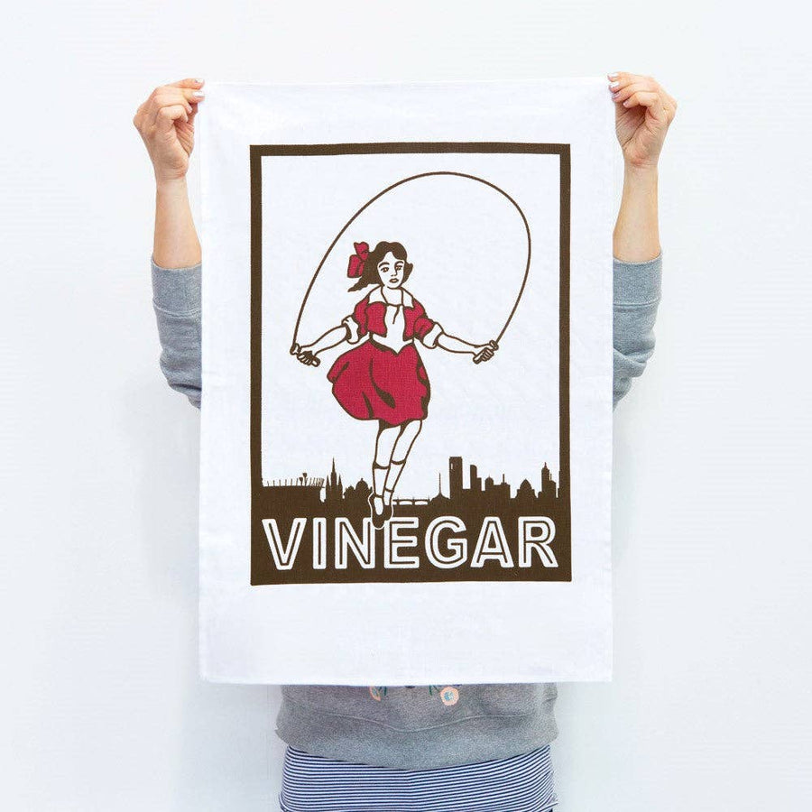 TEA TOWEL - SKIPPING GIRL - Twitchers Emporium Store