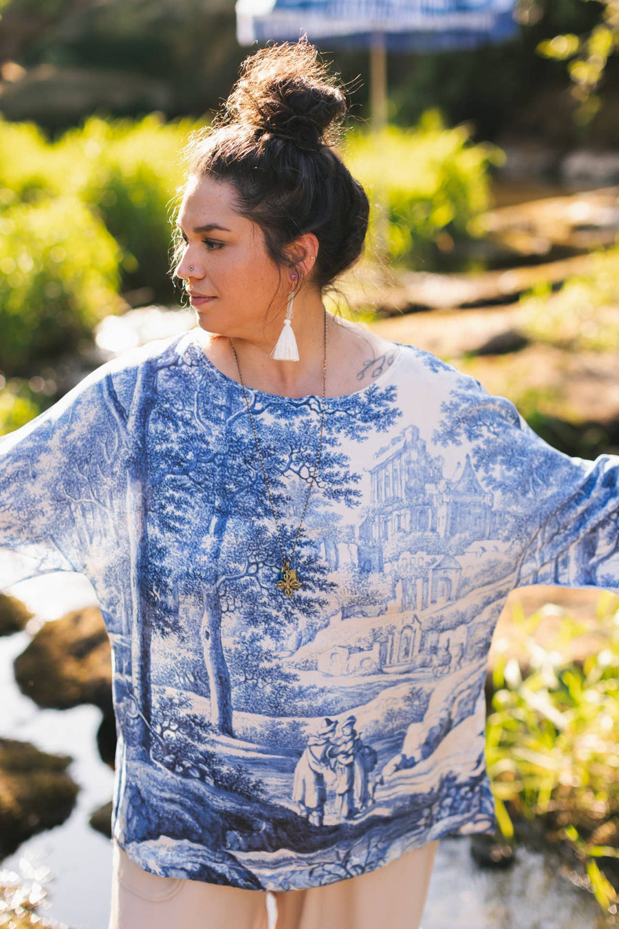 Let The Light In Luxe Tee w/ Delft