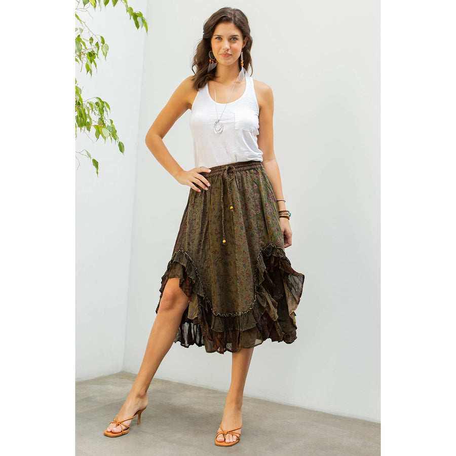 Whimsical Overdyed Skirt