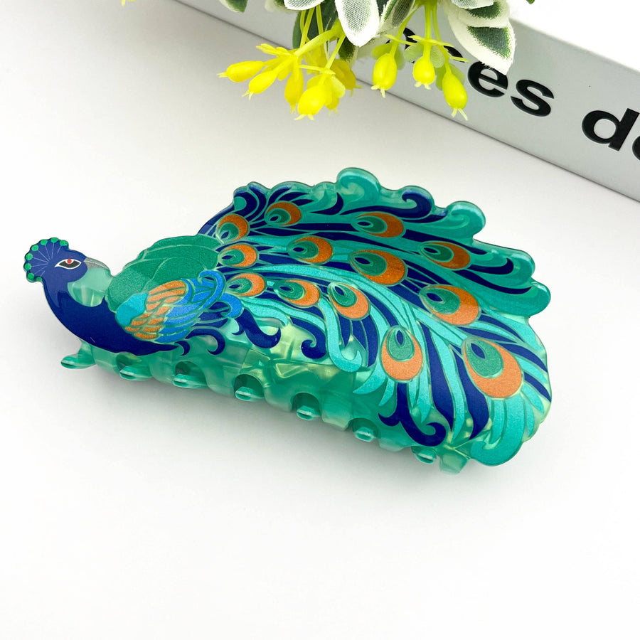 Patricia Peacock Hair Claw - Twitchers Emporium Store