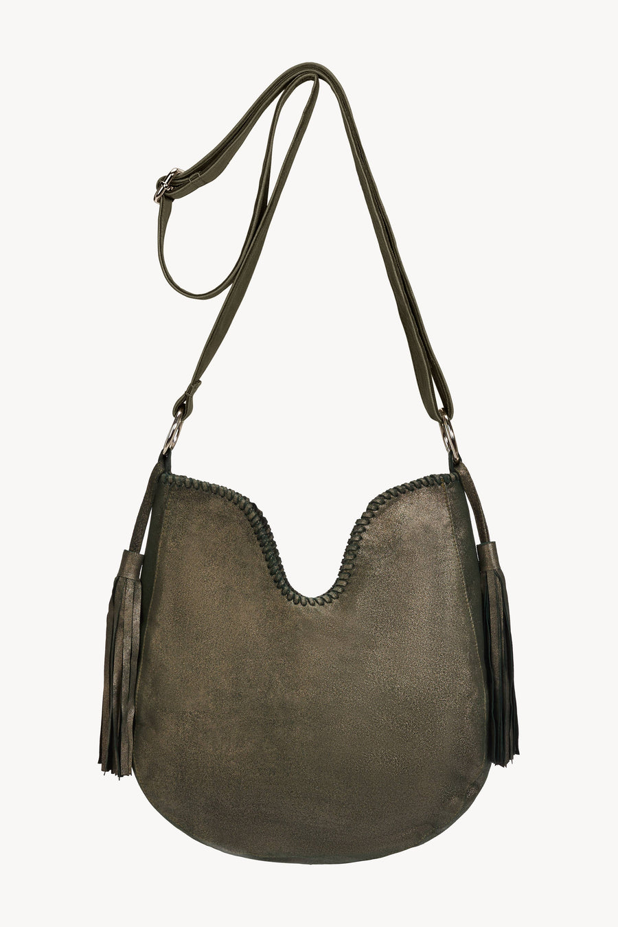 Luna Embroidery Bag Metallic Olive - Twitchers Emporium Store