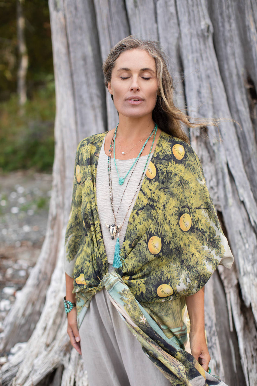 Tree of Life Kaftan Kimono - Twitchers Emporium Store