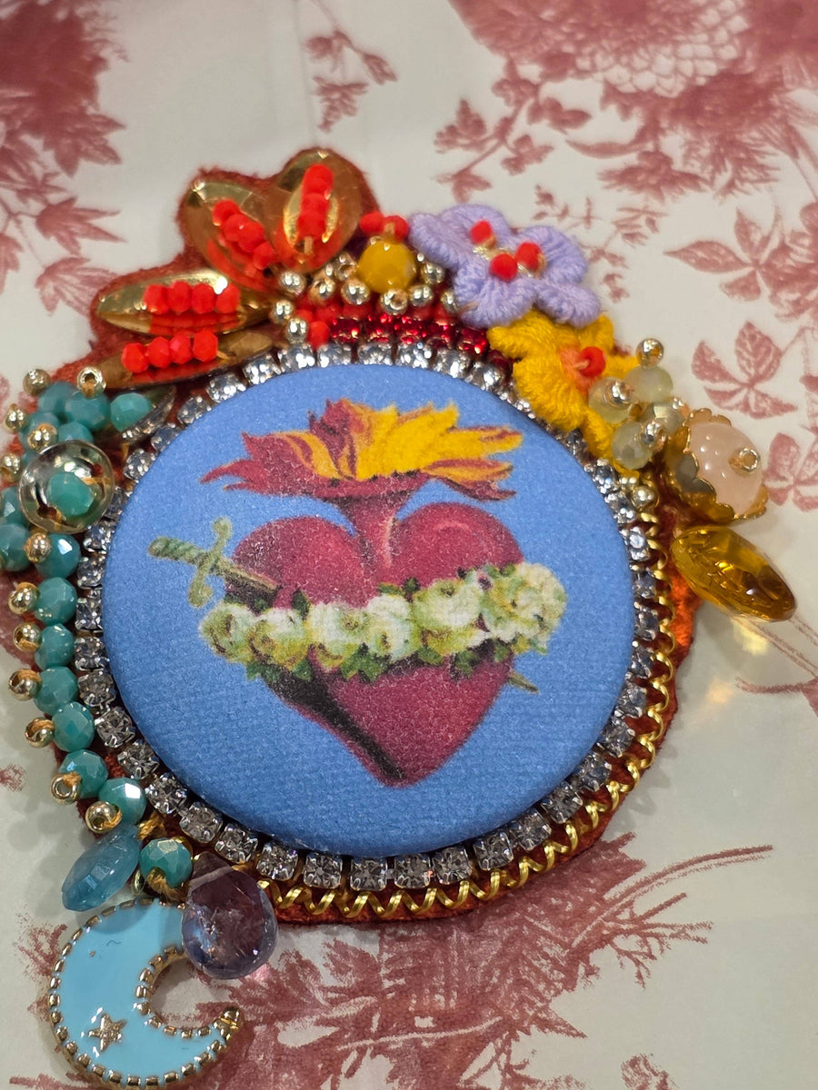 HALF MOON HEART - Blue