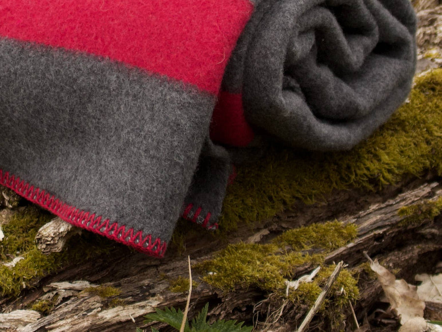 Merino Blanket SWISS ARMY - charcoal