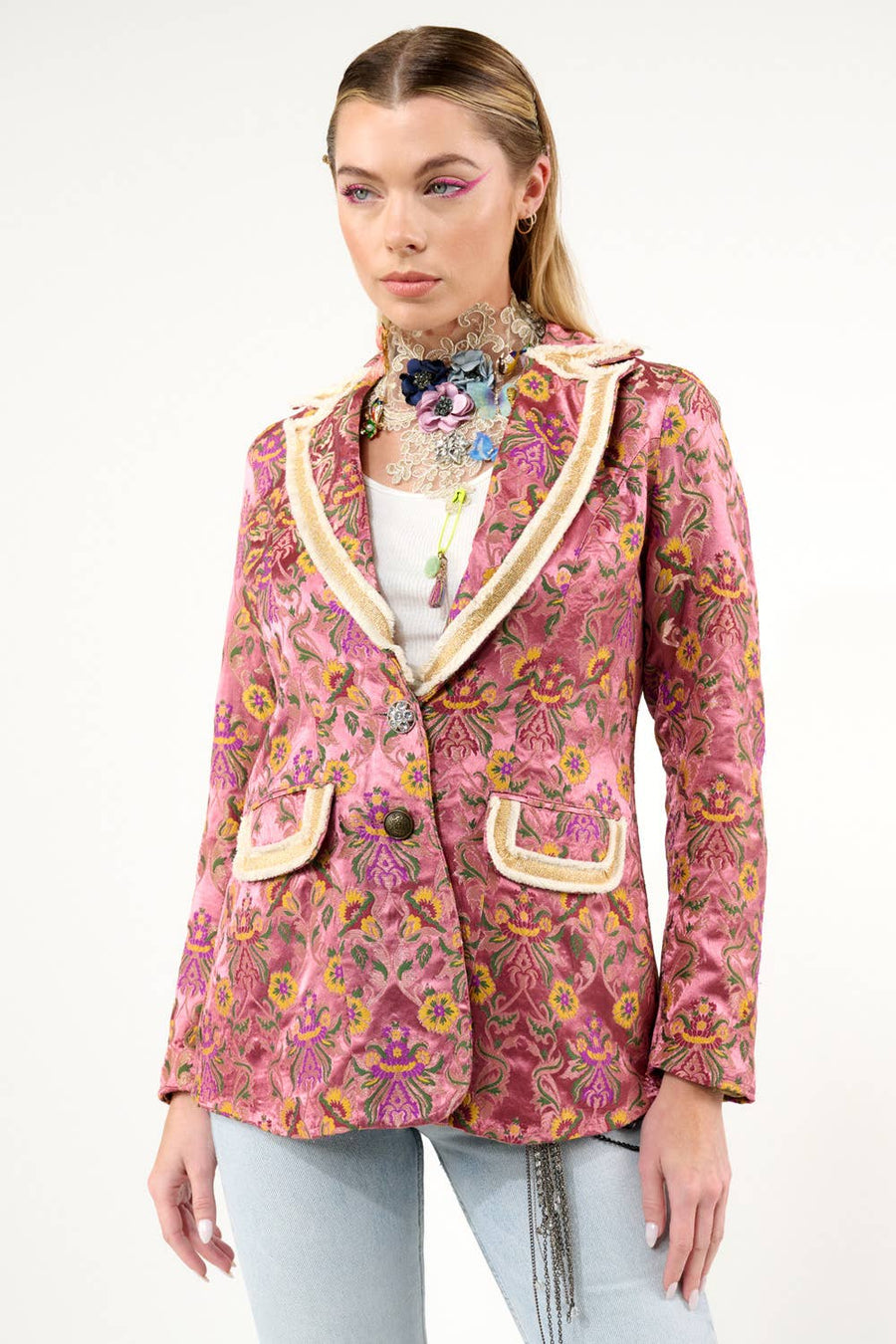 Renaissance Silk Jacquard Blazer