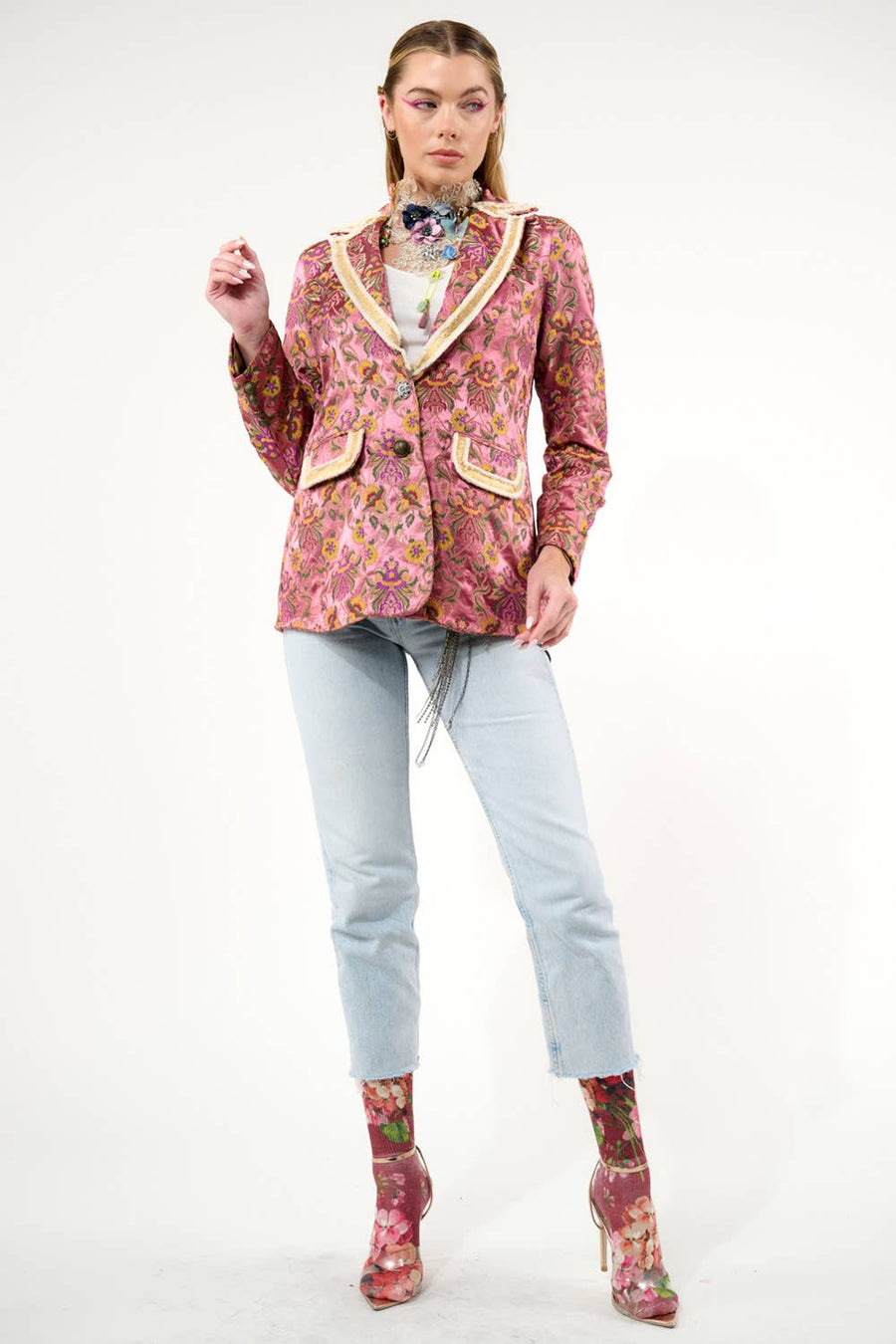 Renaissance Silk Jacquard Blazer