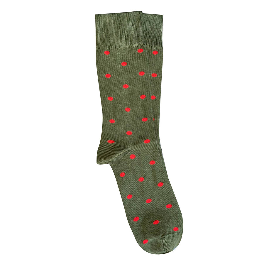 'Spotty' Green Cotton Socks - Twitchers Emporium Store