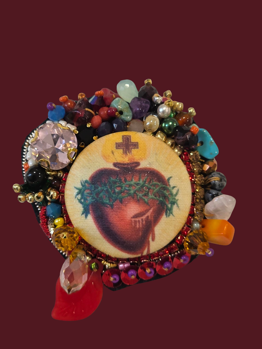HEART ON FIRE Brooch