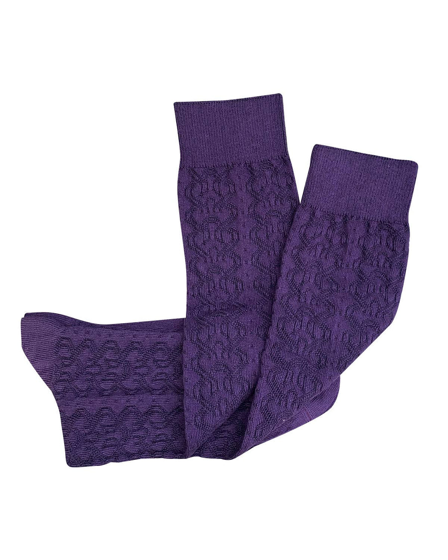 'Ornella' Aubergine Cotton Socks - Twitchers Emporium Store