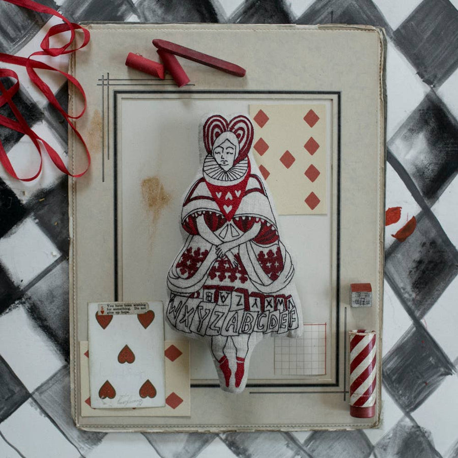 The Red Queen, Cotton Doll Wall Hanging