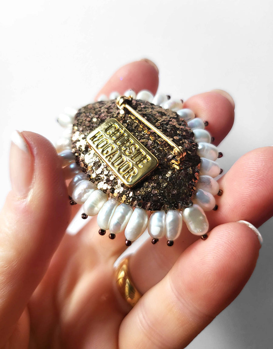 “Golden Gaze” Brooch