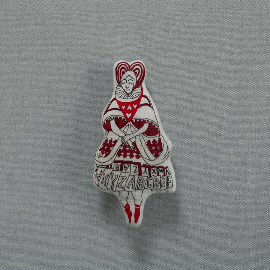 The Red Queen, Cotton Doll Wall Hanging