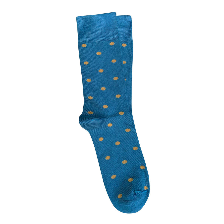 'Spotty' Petrol Cotton Socks - Twitchers Emporium Store
