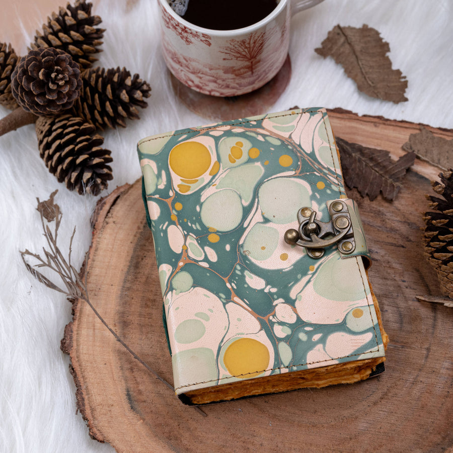 Marble Leather Journal - Twitchers Emporium Store