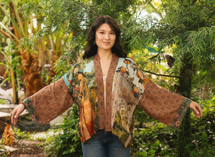 Secret Garden Cropped Kimono - Twitchers Emporium Store