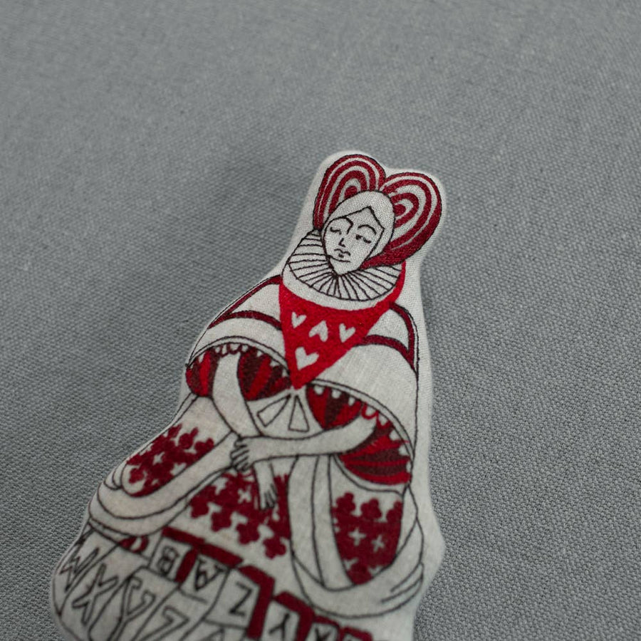 The Red Queen, Cotton Doll Wall Hanging