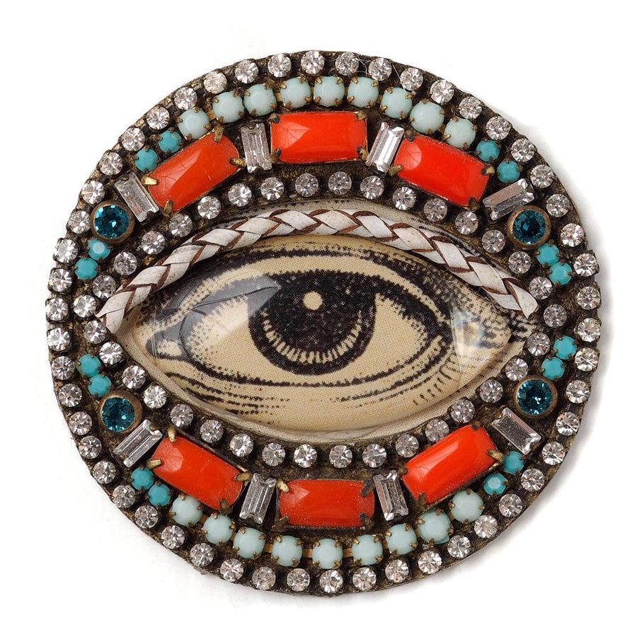 Bejewelled Color Pop Eye Pin - Twitchers Emporium Store