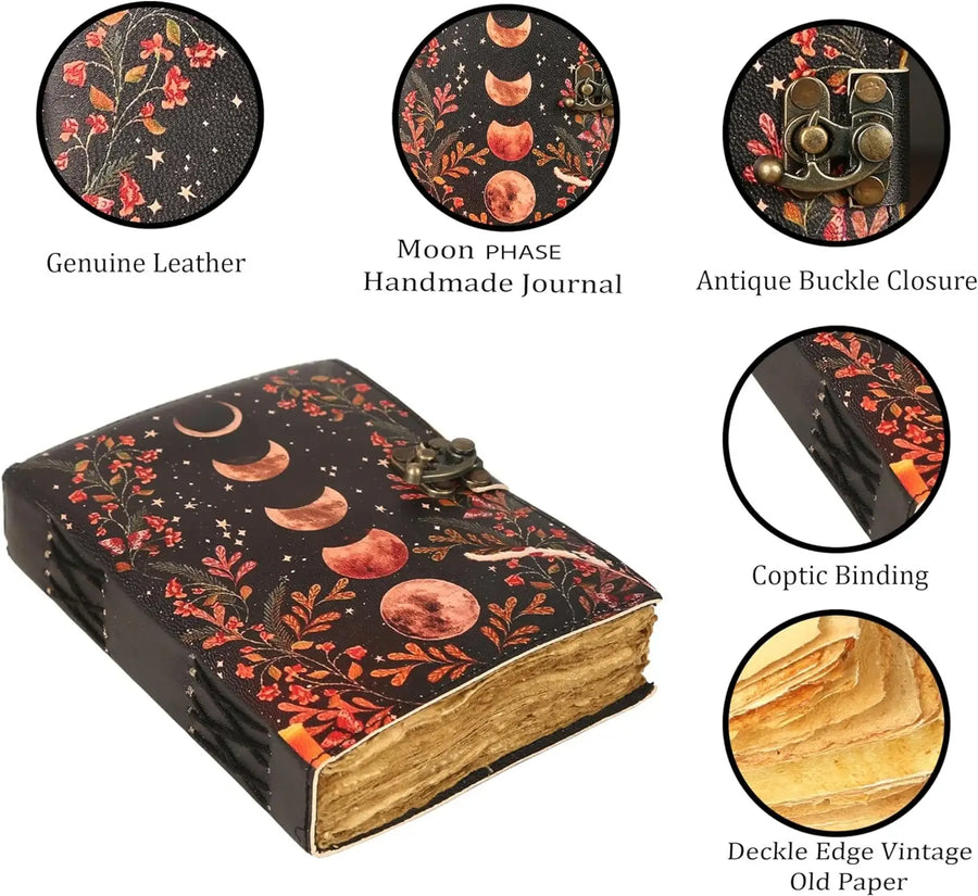 New Moon Leather Journal - Twitchers Emporium Store
