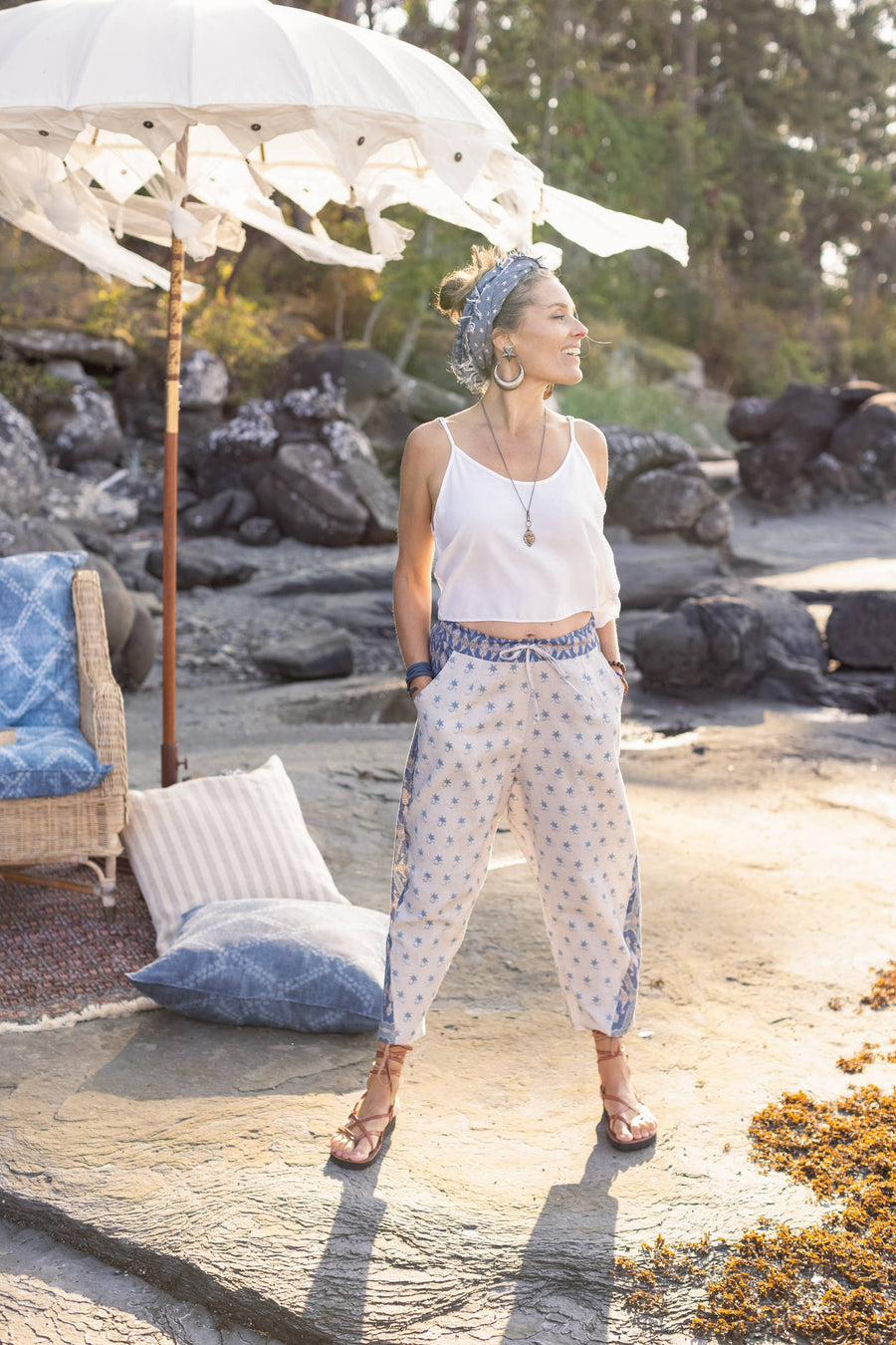 Head In The Clouds Linen Pants