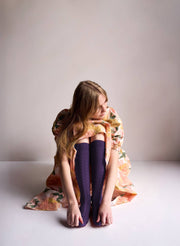 'Ornella' Aubergine Cotton Socks - Twitchers Emporium Store