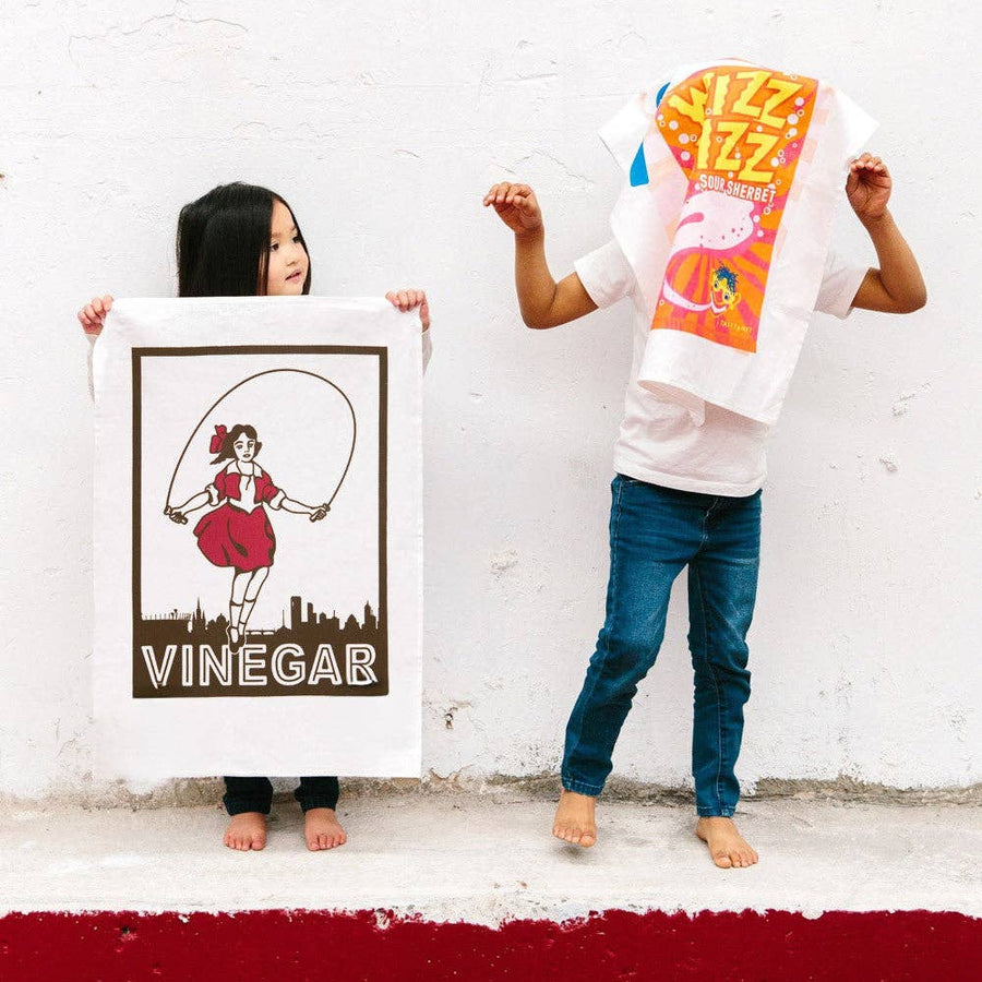 TEA TOWEL - SKIPPING GIRL - Twitchers Emporium Store