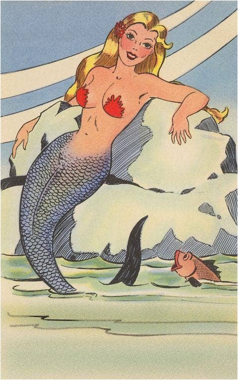 CARD Mermaid with Fish