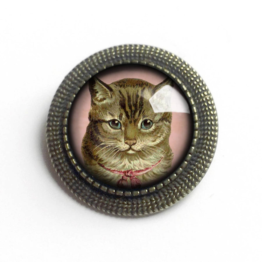 Tabby Cat Brooch