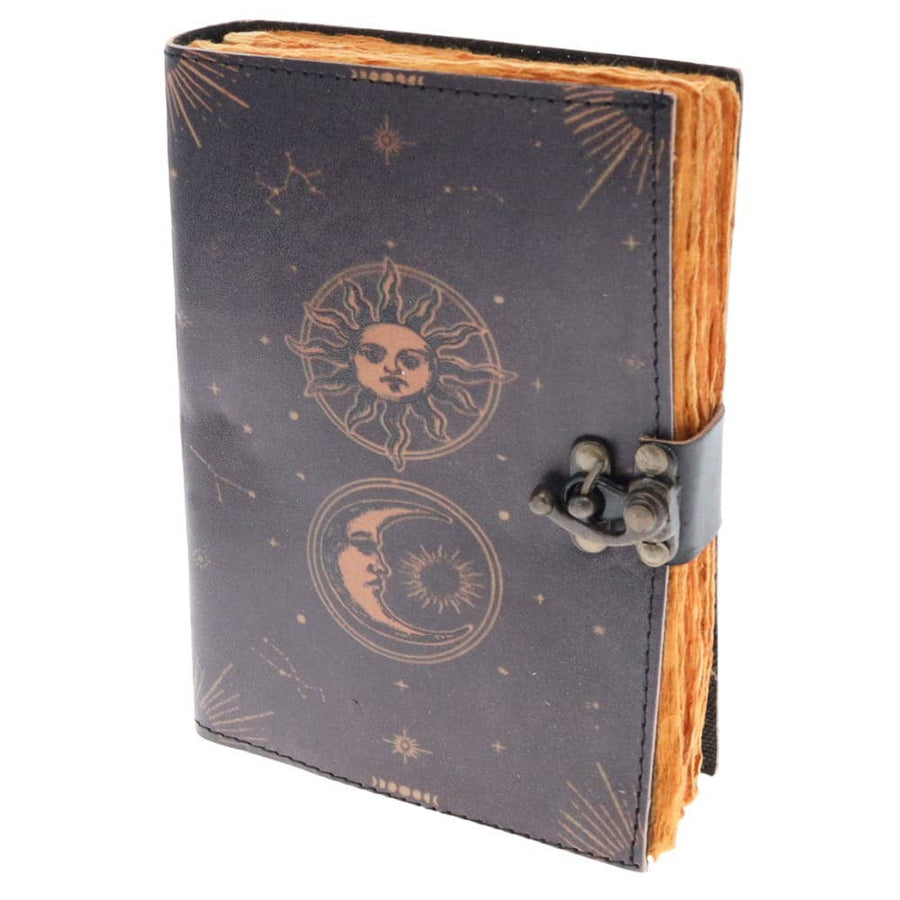 LEATHER JOURNAL - Sun Moon Gold