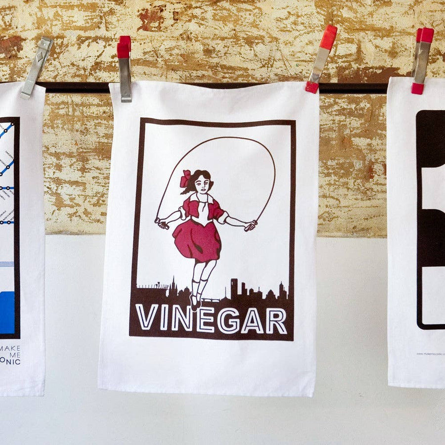 TEA TOWEL - SKIPPING GIRL - Twitchers Emporium Store