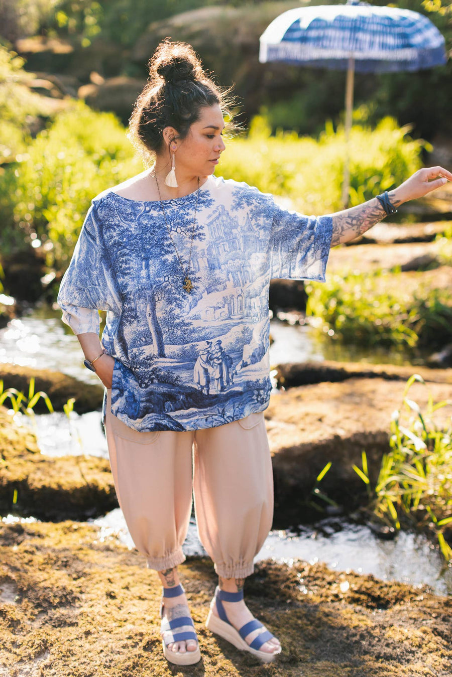 Let The Light In Luxe Tee w/ Delft