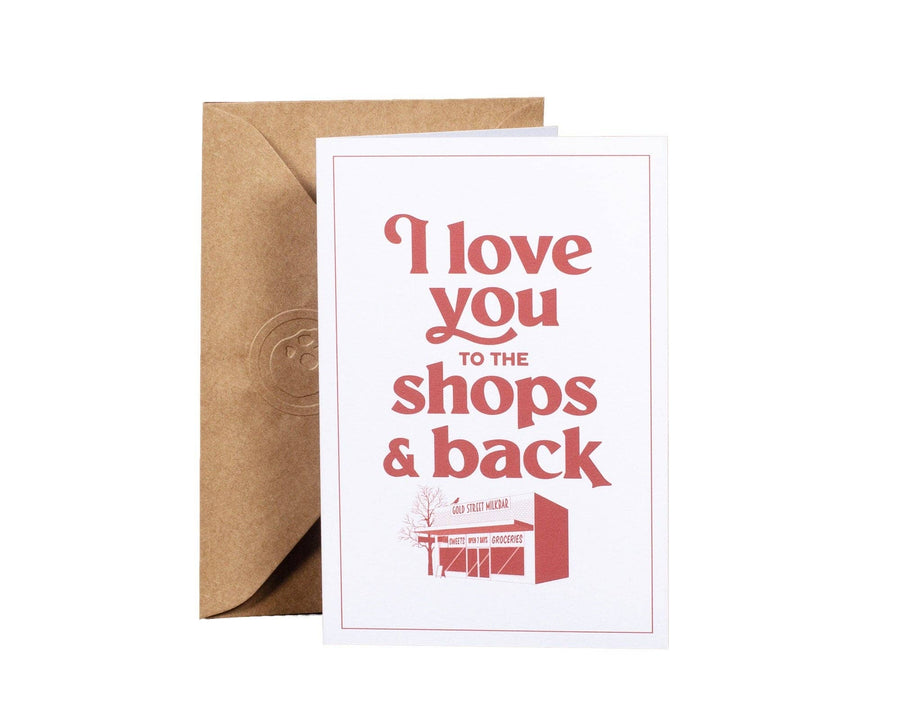 Shops & Back Greeting Card