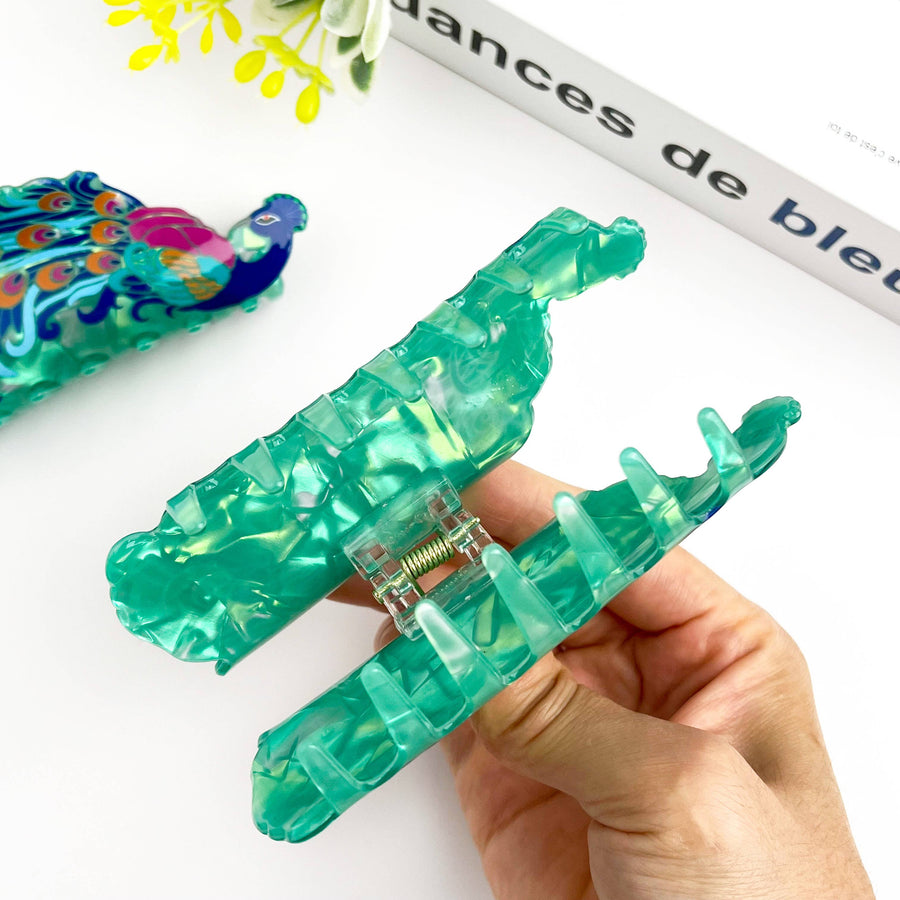 Patricia Peacock Hair Claw - Twitchers Emporium Store