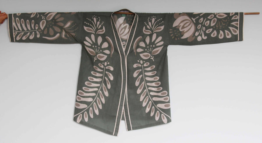 Kaki Blossom Kimono