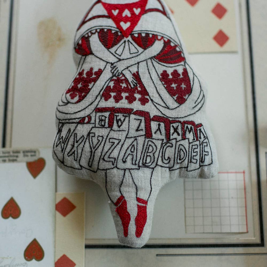 The Red Queen, Cotton Doll Wall Hanging