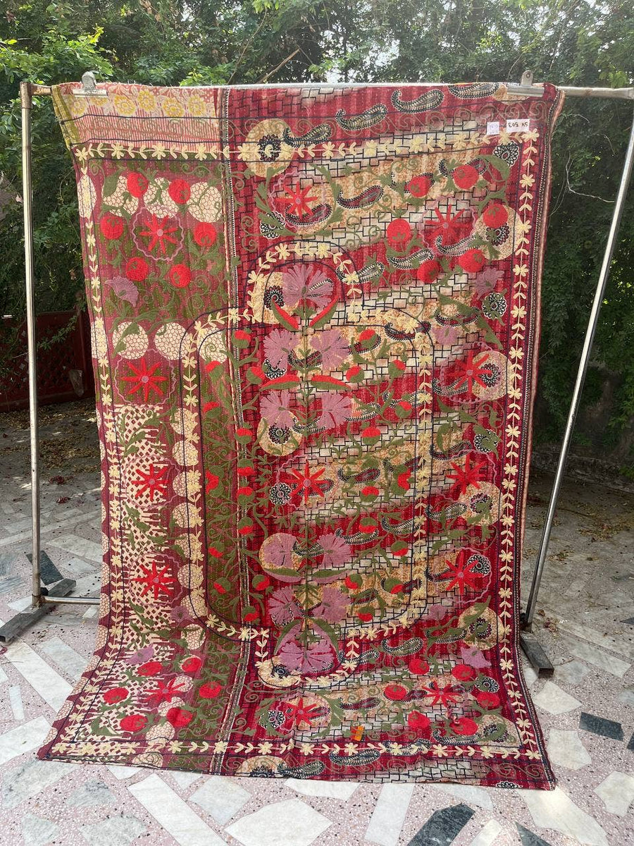 Vintage Cotton Kantha Quilt