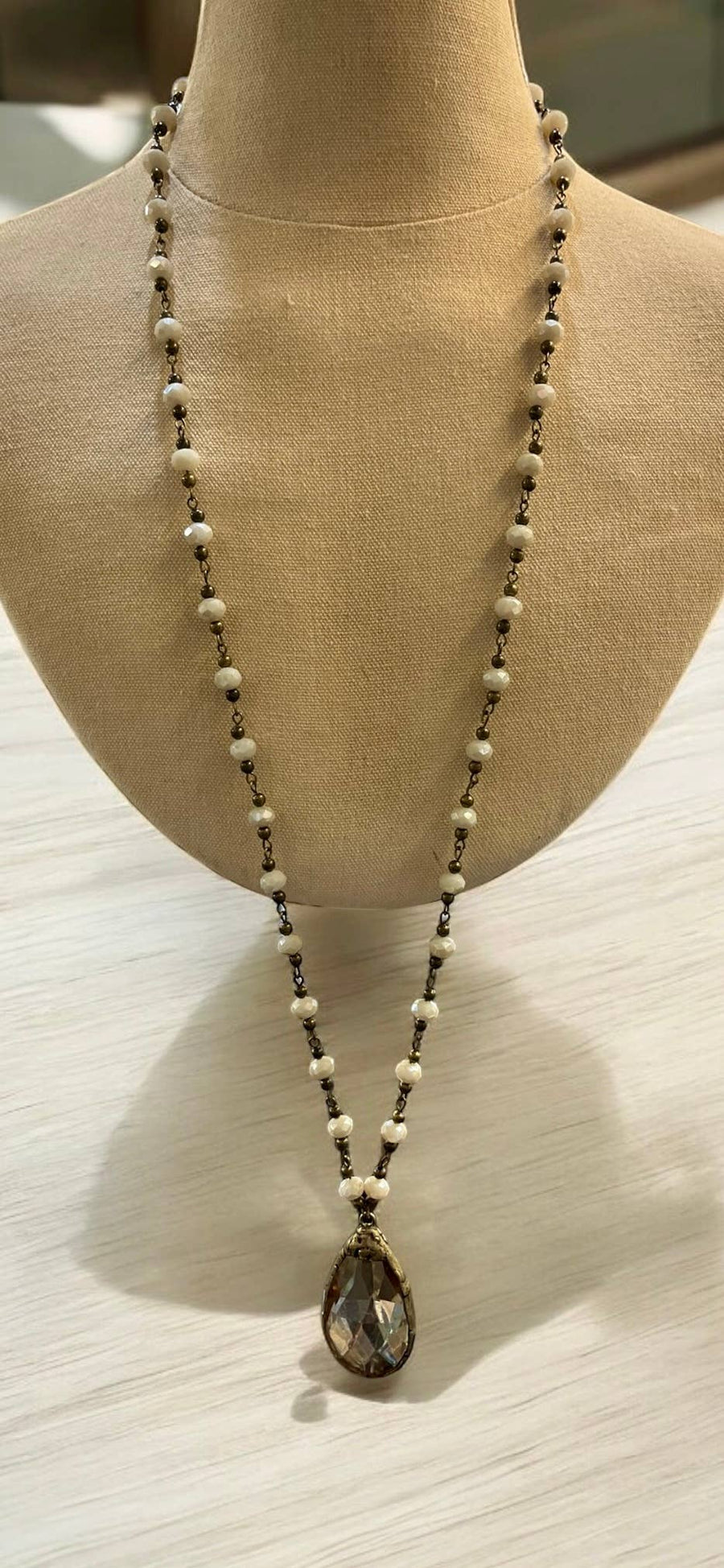 Ivory Necklace w/ Medium Teardrop