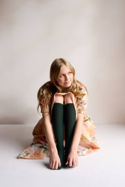 'Ornella' Green Cotton Socks  - Twitchers Emporium Store