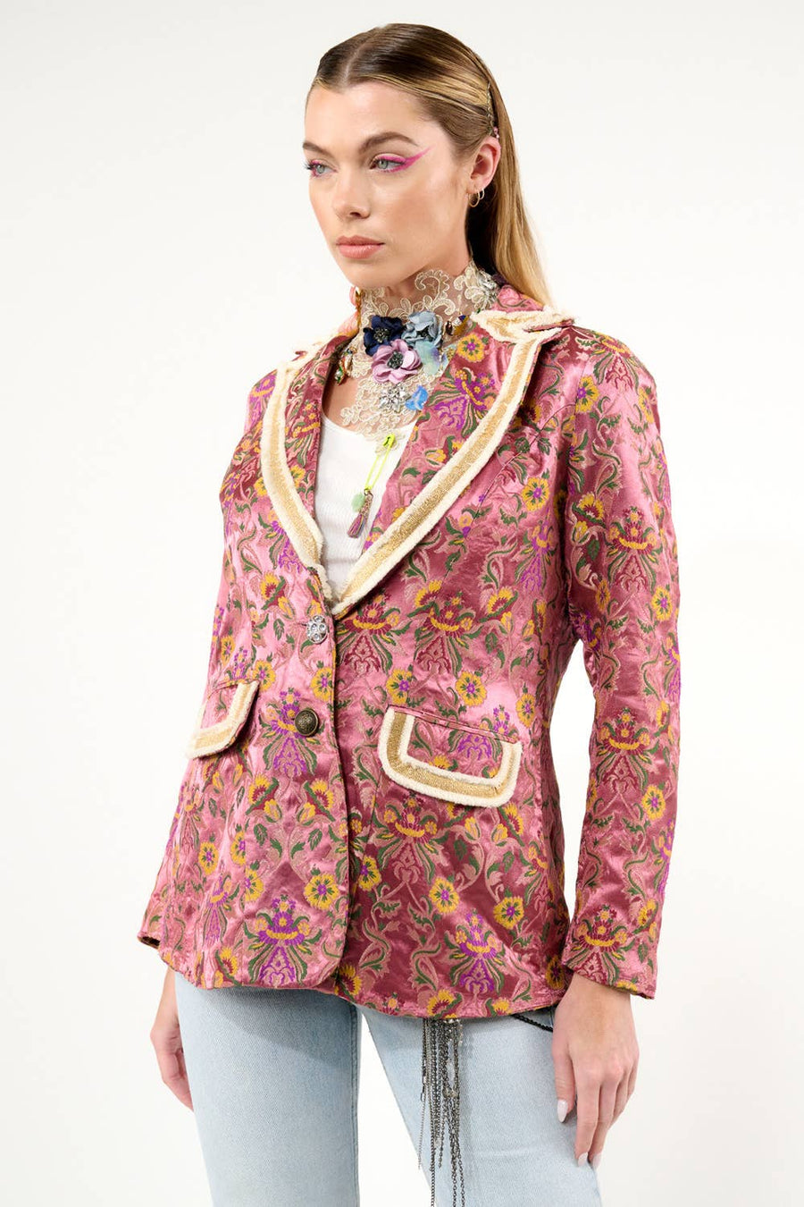 Renaissance Silk Jacquard Blazer