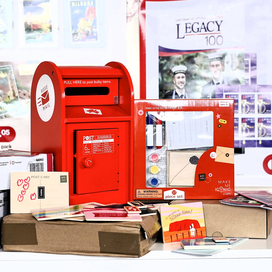 ICONIC WOODEN POST BOX