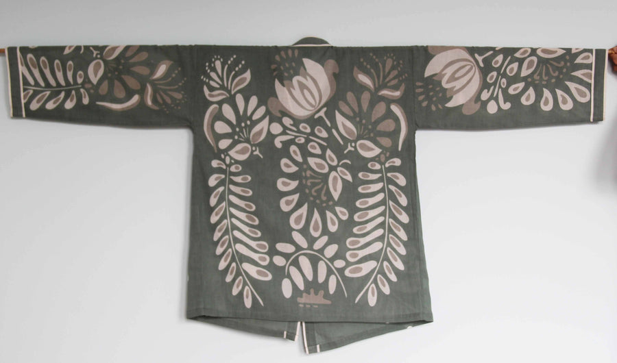 Kaki Blossom Kimono