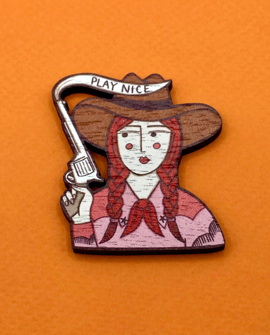 Cowgirl Brooch - Twitchers Emporium Store