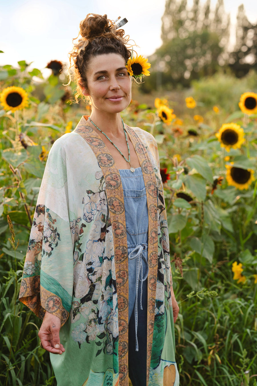 My Dream Van Gogh Long Kimono