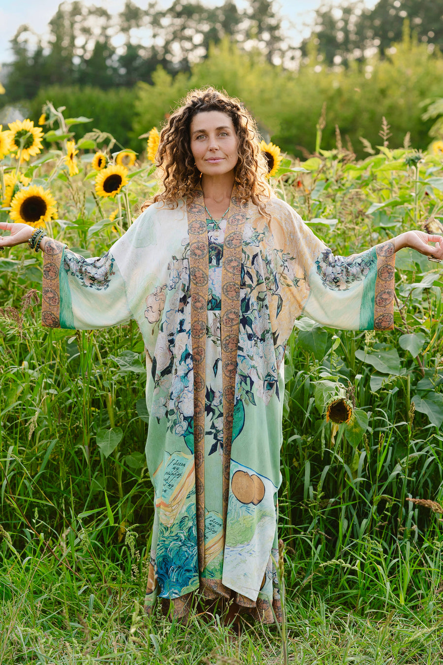 My Dream Van Gogh Long Kimono