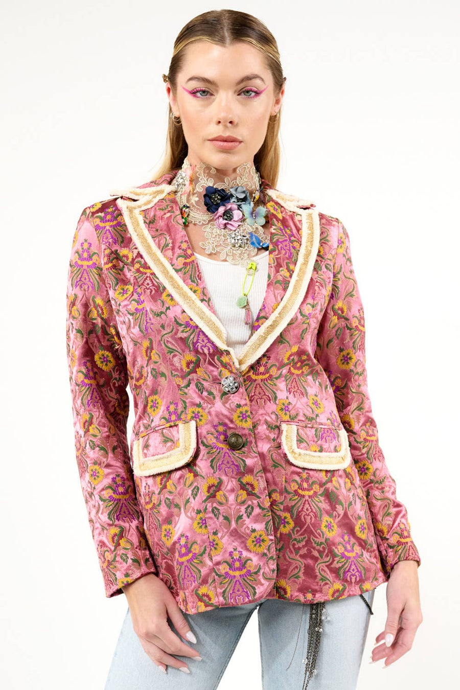 Renaissance Silk Jacquard Blazer