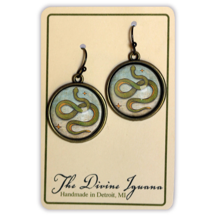 Coiled Snake Earrings